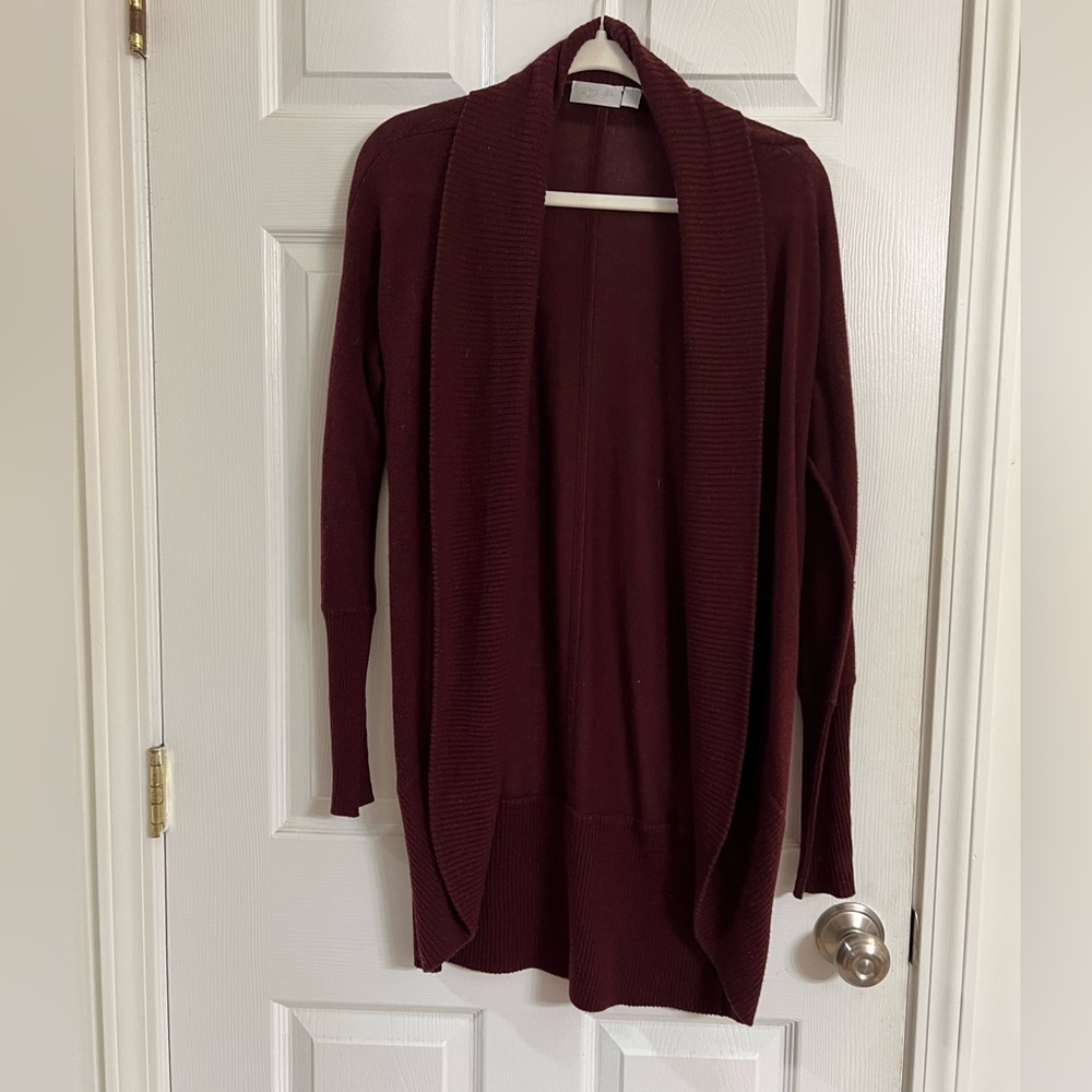 RD style burgundy cardigan size large